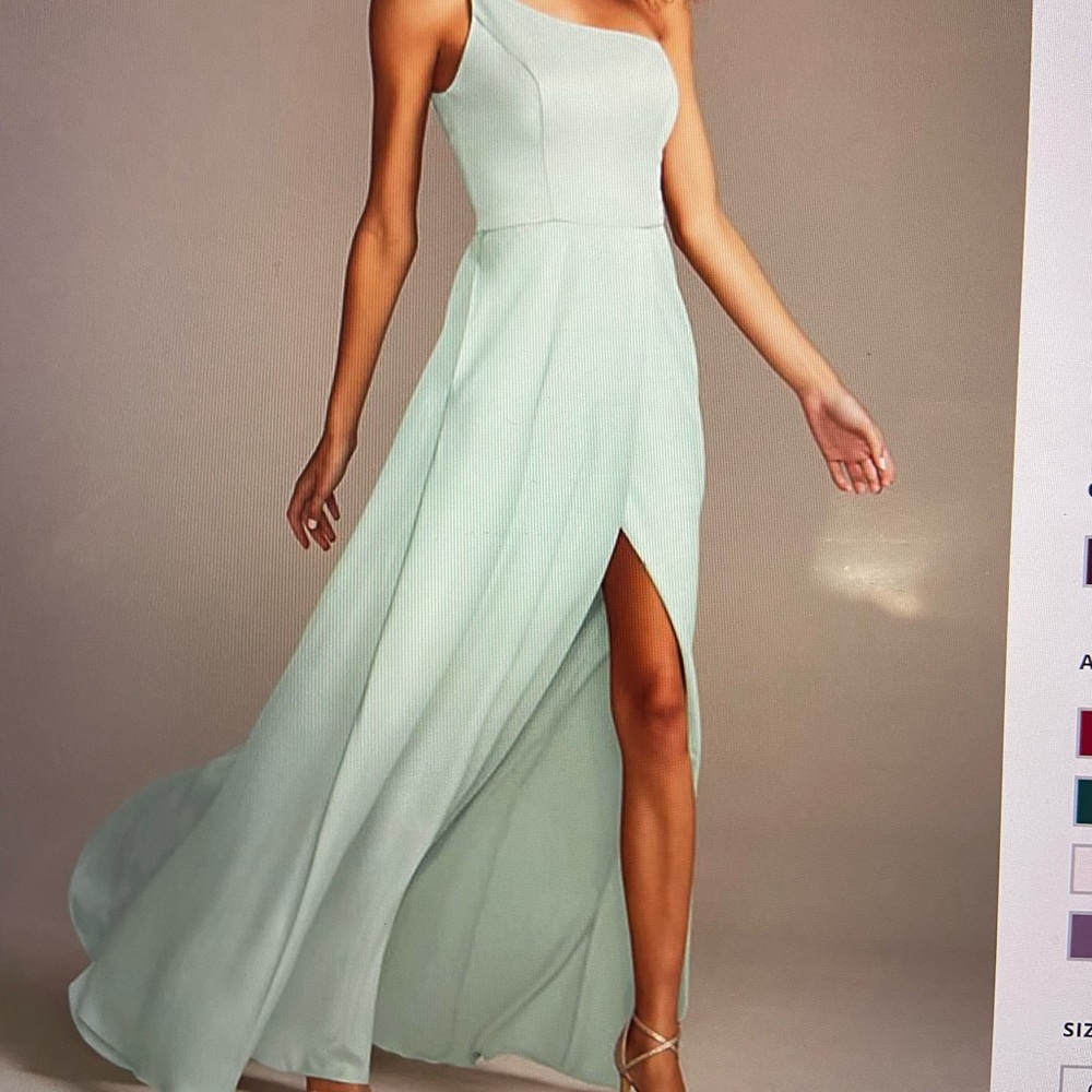 Crepe-Back Satin One-Shoulder Bridesmaid Dress